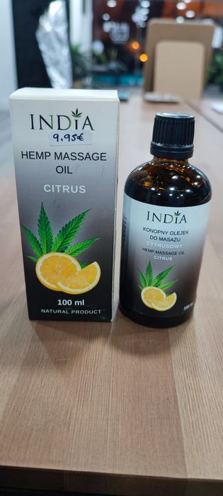 Conjunto dois óleos de massagem INDIA Hemp Citrus