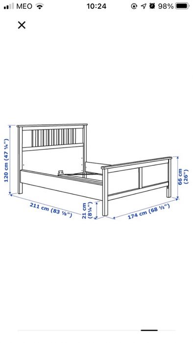 Cama Hemnes com estrado - OFERTA colchão