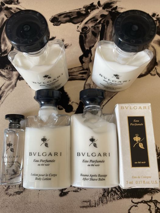 Bulgari au thé noir - body lotion, after shave, água de colónia (x2)