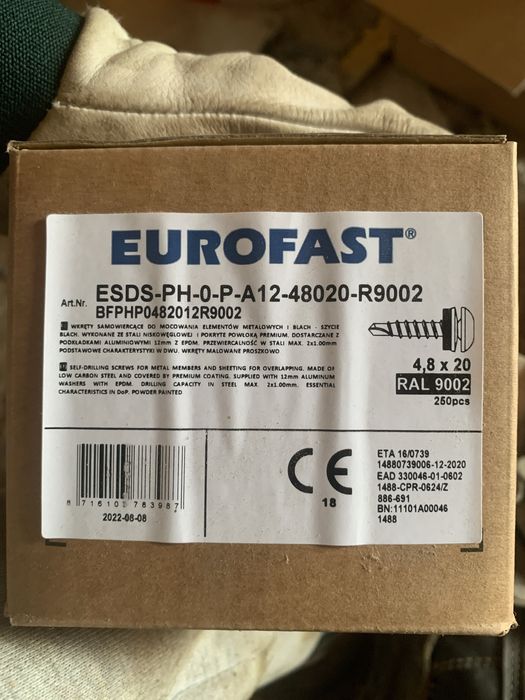 Eurofast Wkręt samowiercący ESSVE EPDM 4,8x20 mm
