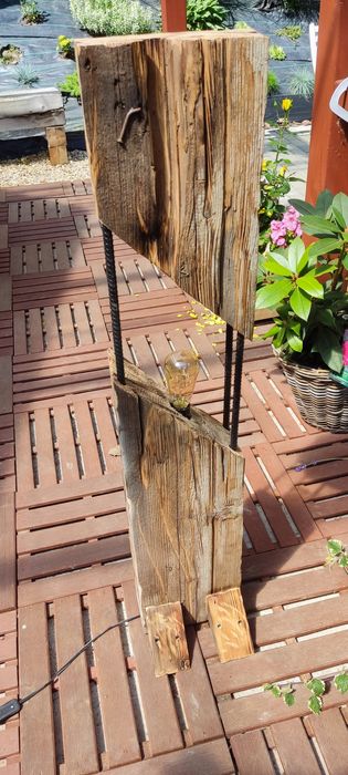 Lampa naturalna z drewna drewniana loft Boho tarasowa balkonowa ogród