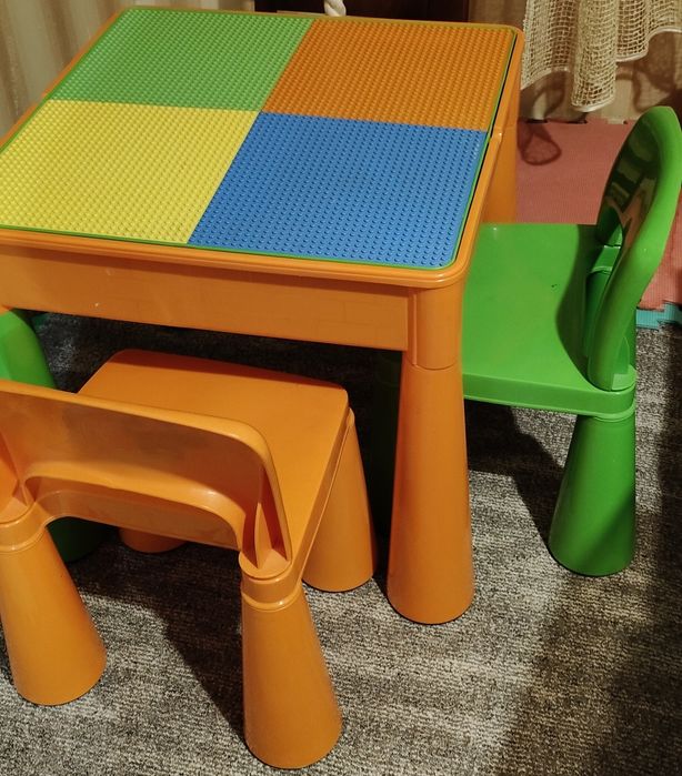 Дитячий стіл та 2 стільчики Tega Mamut