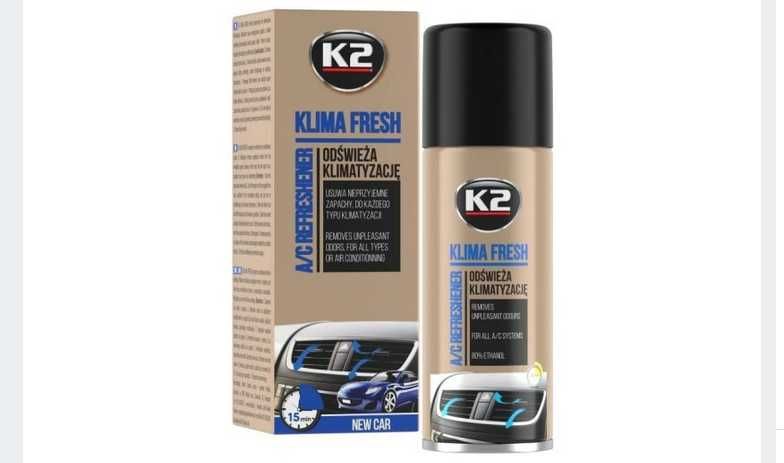 K2 KLIMA FRESH ODGRZYBIACZ Klimatyzacji Granat zapach New Car + GRATIS