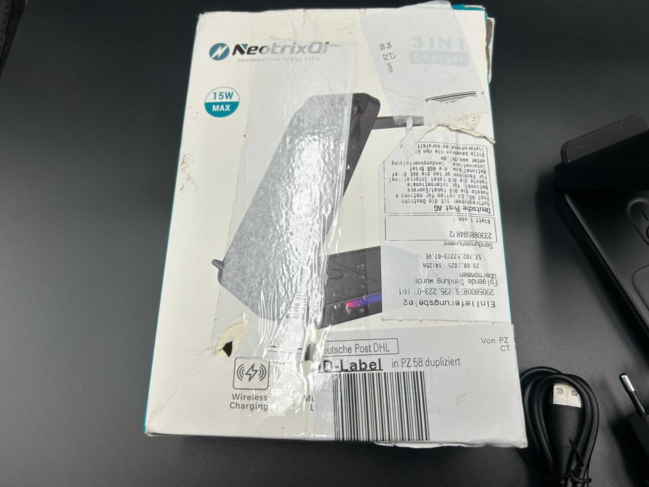 Ładowarka 3w1 Do Samsung Galaxy Z Flip / Z Fold + Watch + Buds RGB 18W