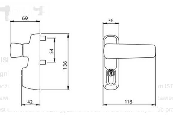Klamka ISEO z zewnątrz do dźwigni antypanicznej