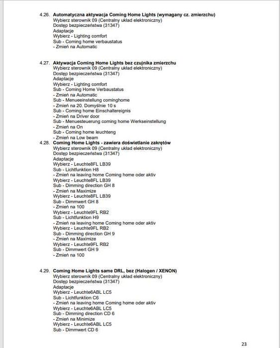 FULL ZESZYT KODOWAŃ dla VCDS VCP ObdEleven Pro VW Audi Skoda Seat PL