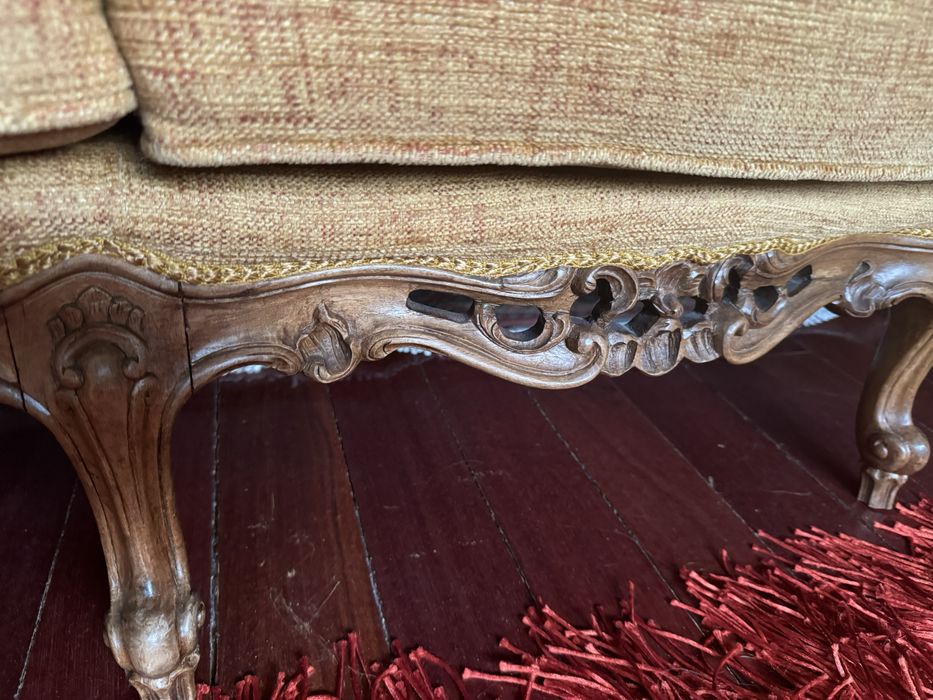 Conjunto de 3 peças em tecido amarelo como novas