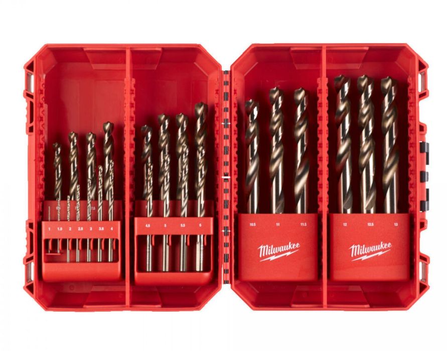 Набір свердел по металу кобальтових HSS-CoьMILWAUKEE 25шт (1-13мм)