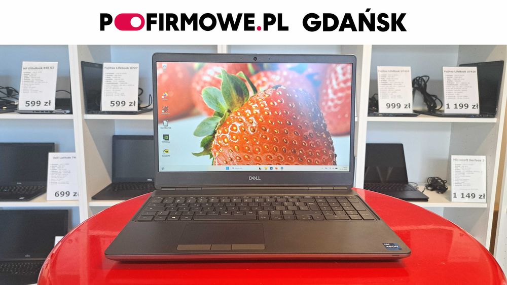 Laptop Dell Precision 7560 15" Intel Xeon w-11855M 32GB/512SSD Quadro RTX A3000 6GB W11 Idealny do programów CAD Faktura Gwarancja