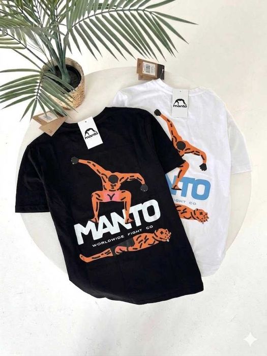 MANTO Stomp Большой Принт - Футболка МАНТО Стомп Черная / Белая - XS S M L XL XXL