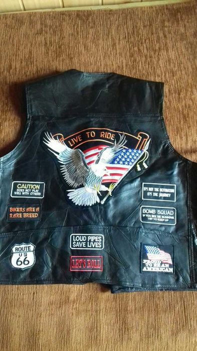 Kamizelka skorzana na motocykl oryginalna nowa