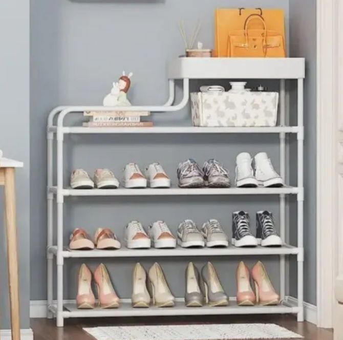 Металлическая полка для обуви, этажерка для обуви, полка для прихожей