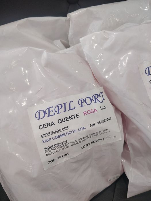 Lote cera depilatória kg depilport