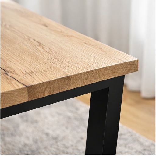 Stół egger dąb halifax naturalny 120x80  loft industrial designerski