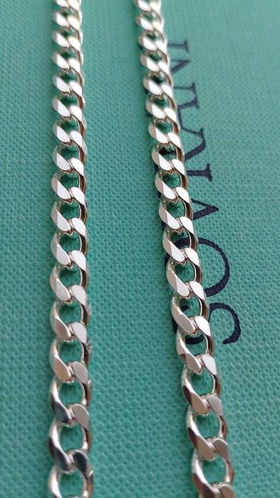 Серебряная цепочка 32 гр 60 см цепь Панцирь Картье  панцирное плетение