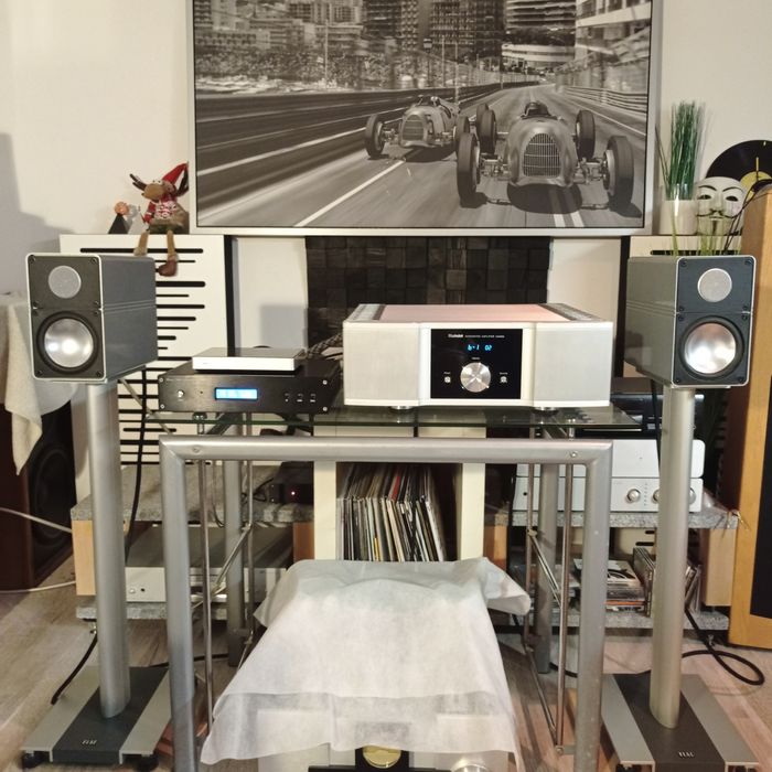 kolumny głośniki zestawy elac 305 wraz z dedykowanymi stendami