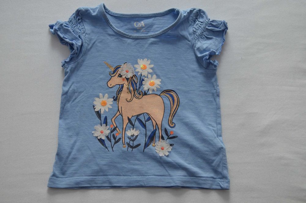 zestaw 6 szt. koszulek t-shirt koszulka 86-92 dla dziewczynki