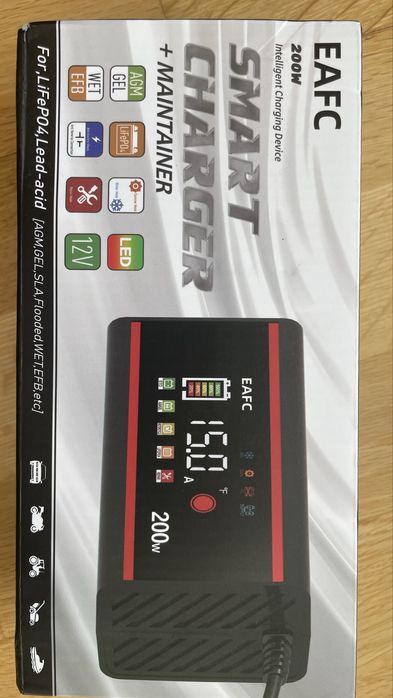 Зарядное устройство 12v 12/24v 10a 15a для авто lifepo4 зарядка