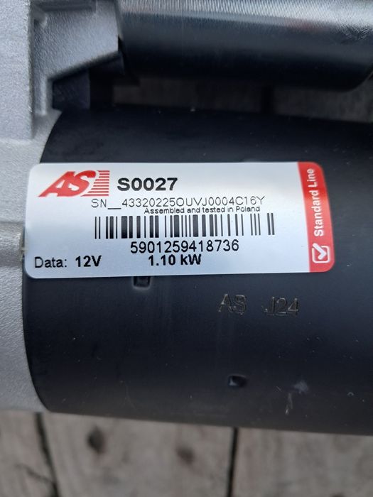 Cтартер AS- S0027 Audi, Ford,Seat,Skoda,VW