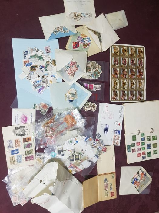 Varios selos de coleção