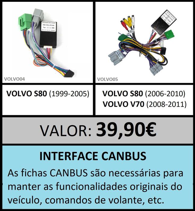 (NOVO) Rádio 2DIN 9" [4+32GB] • VOLVO S80 (1999 a 2011) • Android V70