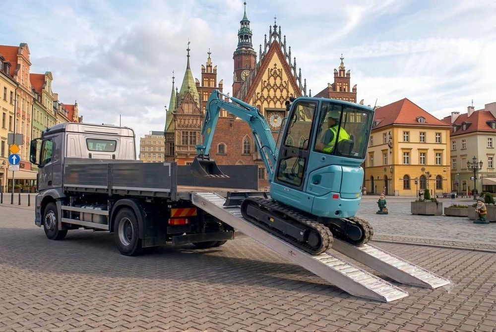 Najazdy Aluminiowe + Dostawa, PONAD 100 MODELI Rampy do Załadunku Maszyn Koparki Lawet GWARANCJA i certyfikat CE