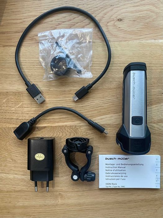 Lampka rowerowa przednia busch+muller IXON Rock 100 LUX USB-C [O-B10]
