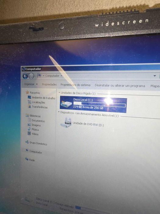 Portátil HP DV5000 com windows 7 com SSD 256GB