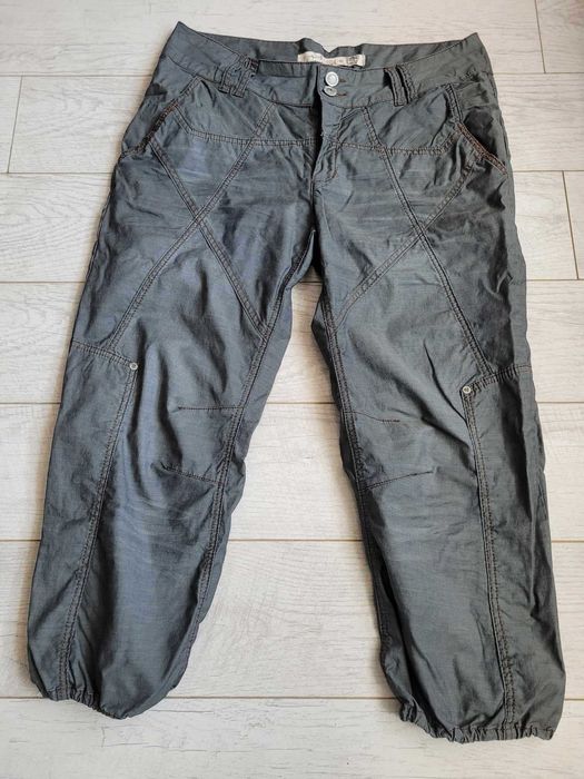 Spodnie damskie, sportowe, stalowe,