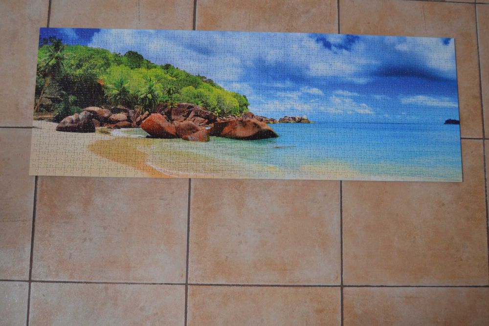 Vários puzzles 1000pcs panorâmicos montados