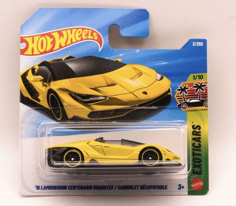 Hot Wheels Lamborghini Centenario Roadster жовтий новий