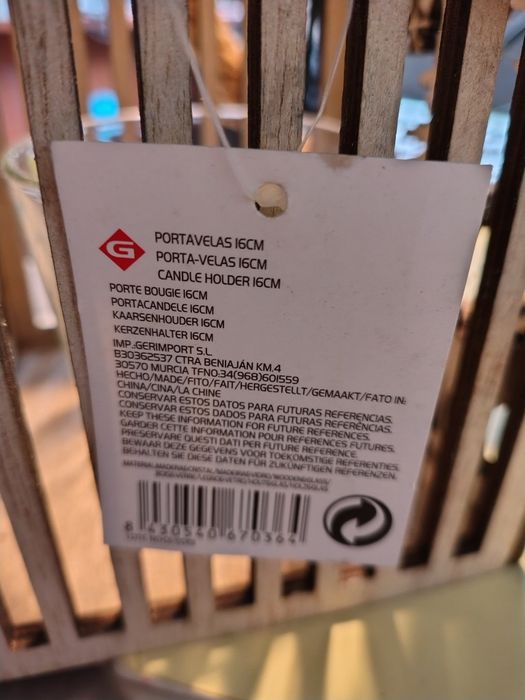 Porta velas 16 cm