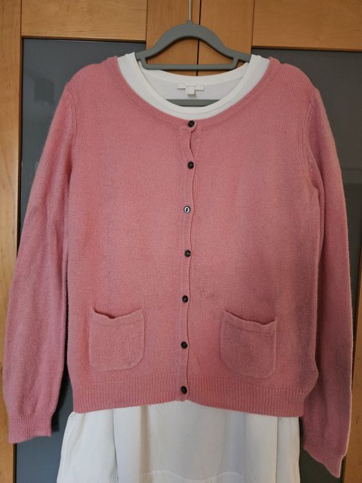 Miękki sweter/kardigan z angorą r M/38/10