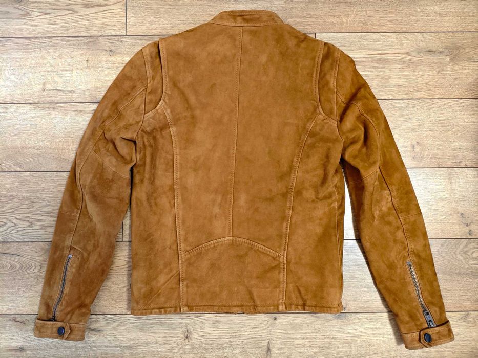 Superdry куртка S / M 46 шкіряна замшева руда рижа байкерська чоловіча
