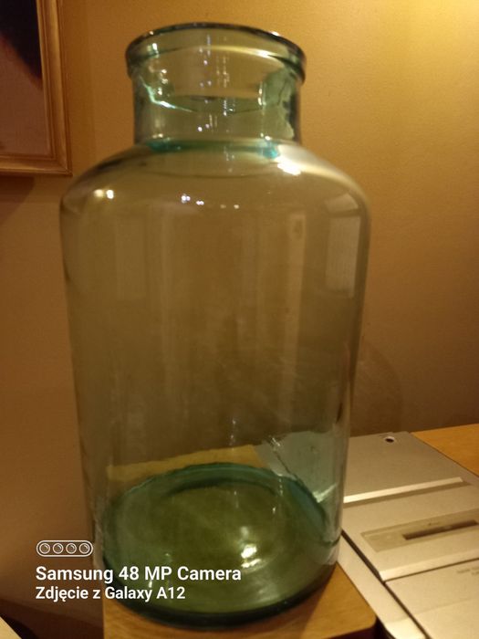 Słój PRL, wazon, zielony, szkło