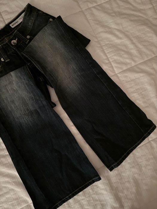 Calças de ganga Wide Leg azul-escuro
