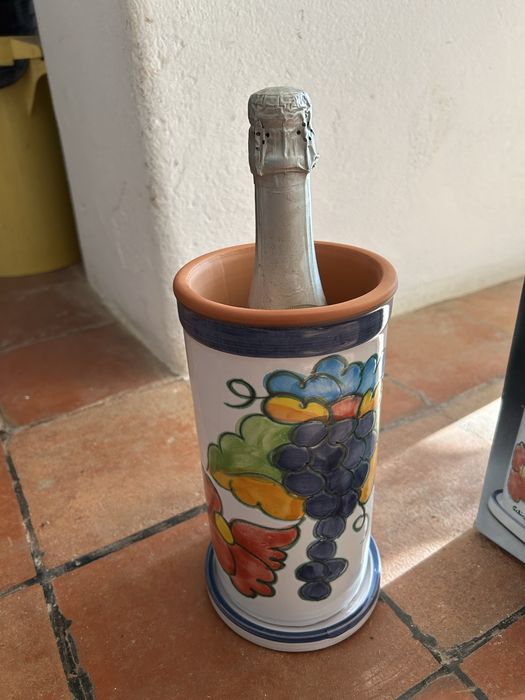 Wine Cooler Himark cerâmica pintado à mão. Novo