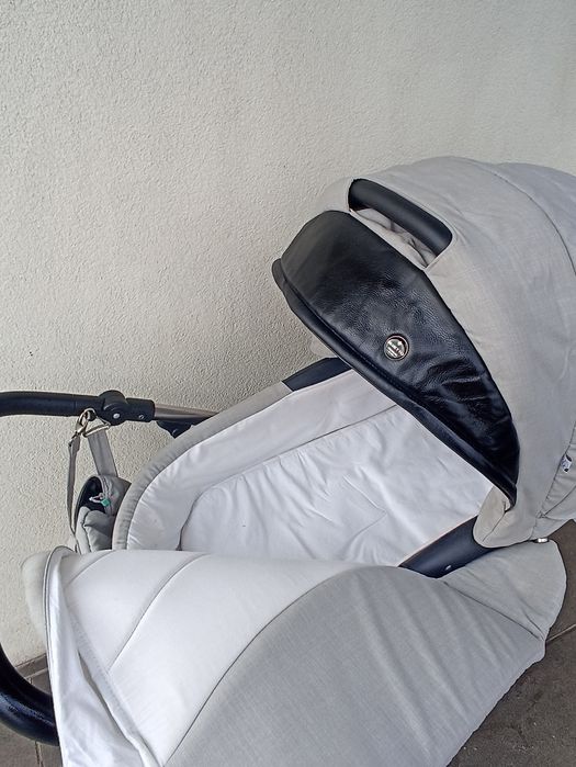 Wózek 3w1,4w1 Bebetto Tito premium Class szary fotelik cybex