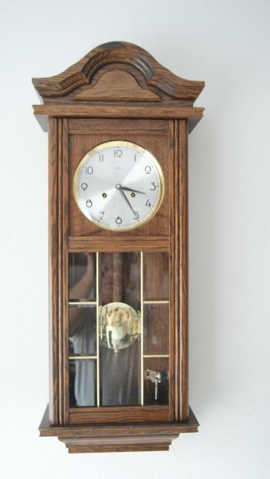 176 Zegar wiszący mechaniczny Franz Hermle Jeka lata 80