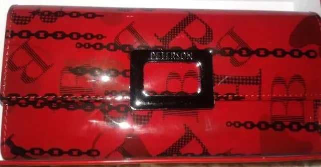 PETERSON Skórzany Portfel Damski Lakierowany