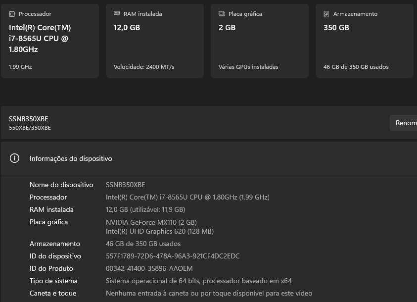 Samsung Expert X50 | Intel i7 | 12GB RAM | Dual SSD | Bateria Recente + Extras
