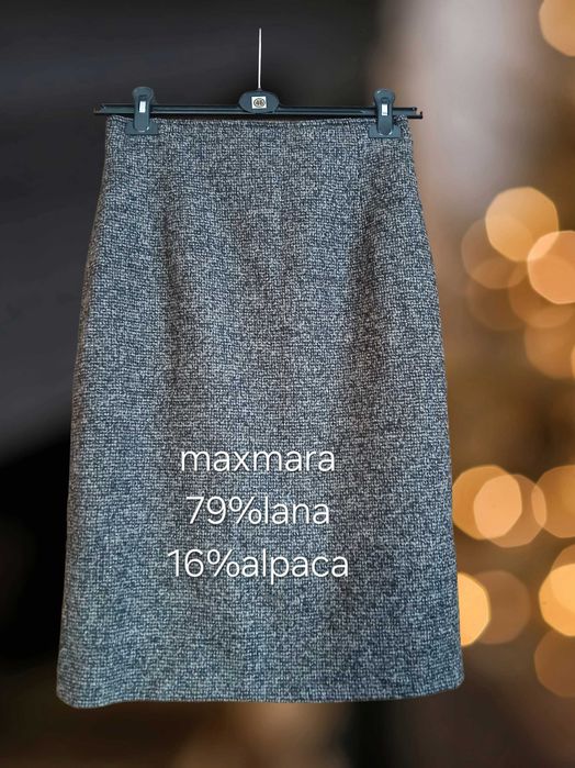 MaxMara ciepła Spódnica r,38 79%wool vergin+5%alpaca