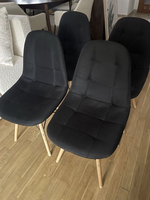 4x krzesla skandynawskie tapicerowane