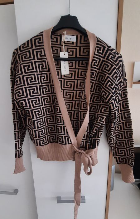 Sweter kardigan z kaszmirem