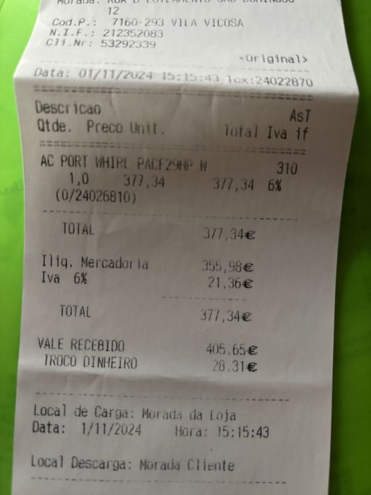 Ar condicionado whirlpool