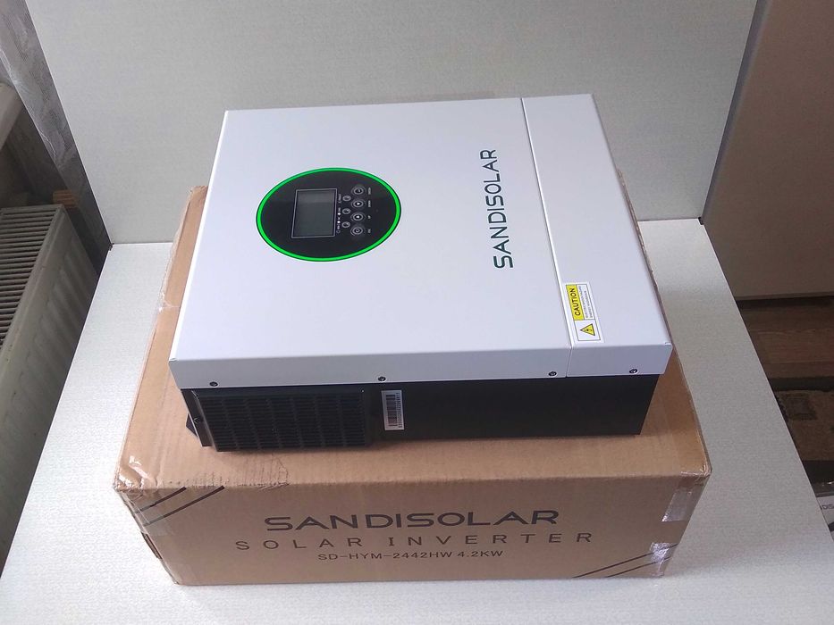 Гібридний інвертор Sandisolar 4.2kW 24V із WiFi. Dual output, заряд 80A/100А, до 5000W сонячних панелей