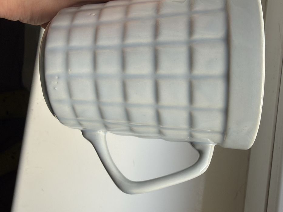 Kubek irenka porcelit Pruszków szaroniebieski PRL