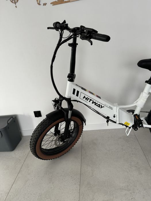 Rower elektryczny HITWAY składany grube opony