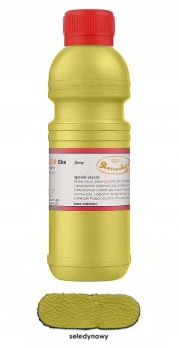 RENOSKÓR farba lakier do skóry Seledynowy 200ml
