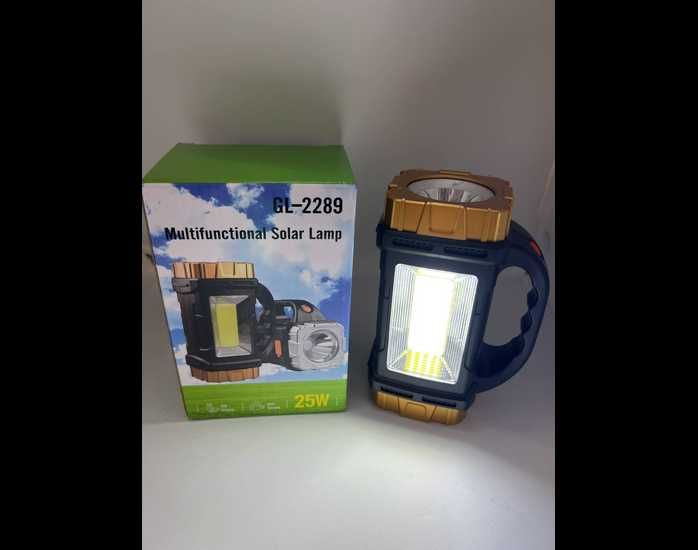 Ручной аккумуляторный фонарь(ліхтар) на солнечной батарее GL-2289 25 W